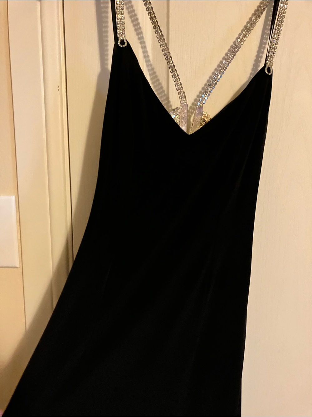 Cache Black Prom Dress with Beaded Straps - Picture 7 of 13